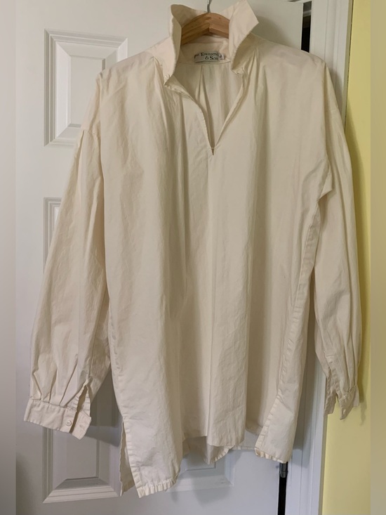 jas. Townsend & Son Other - Natural Cotton Work Shirt S Historical jas. Townsend & Son Collar Single Button